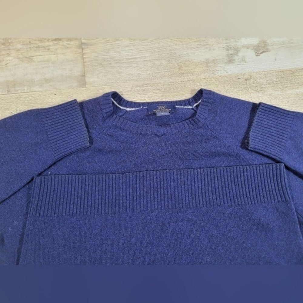 Washable Wool Brooks Brothers 346 Sweater M/ M Blue Crewneck LN - Picture 14 of 16